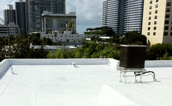 Roof restoration example